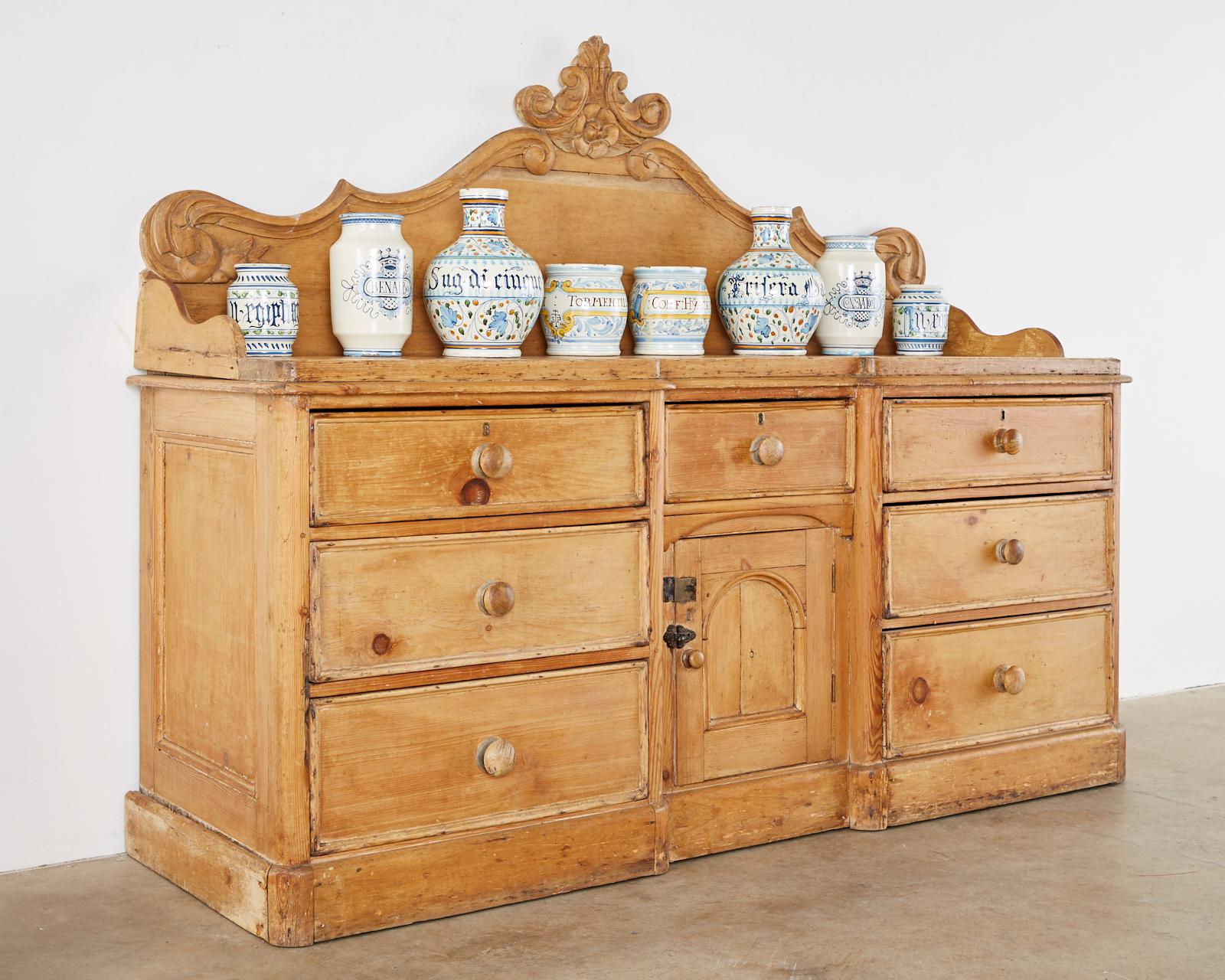 19th Century English Country Pine Sideboard Server or Buffet 2