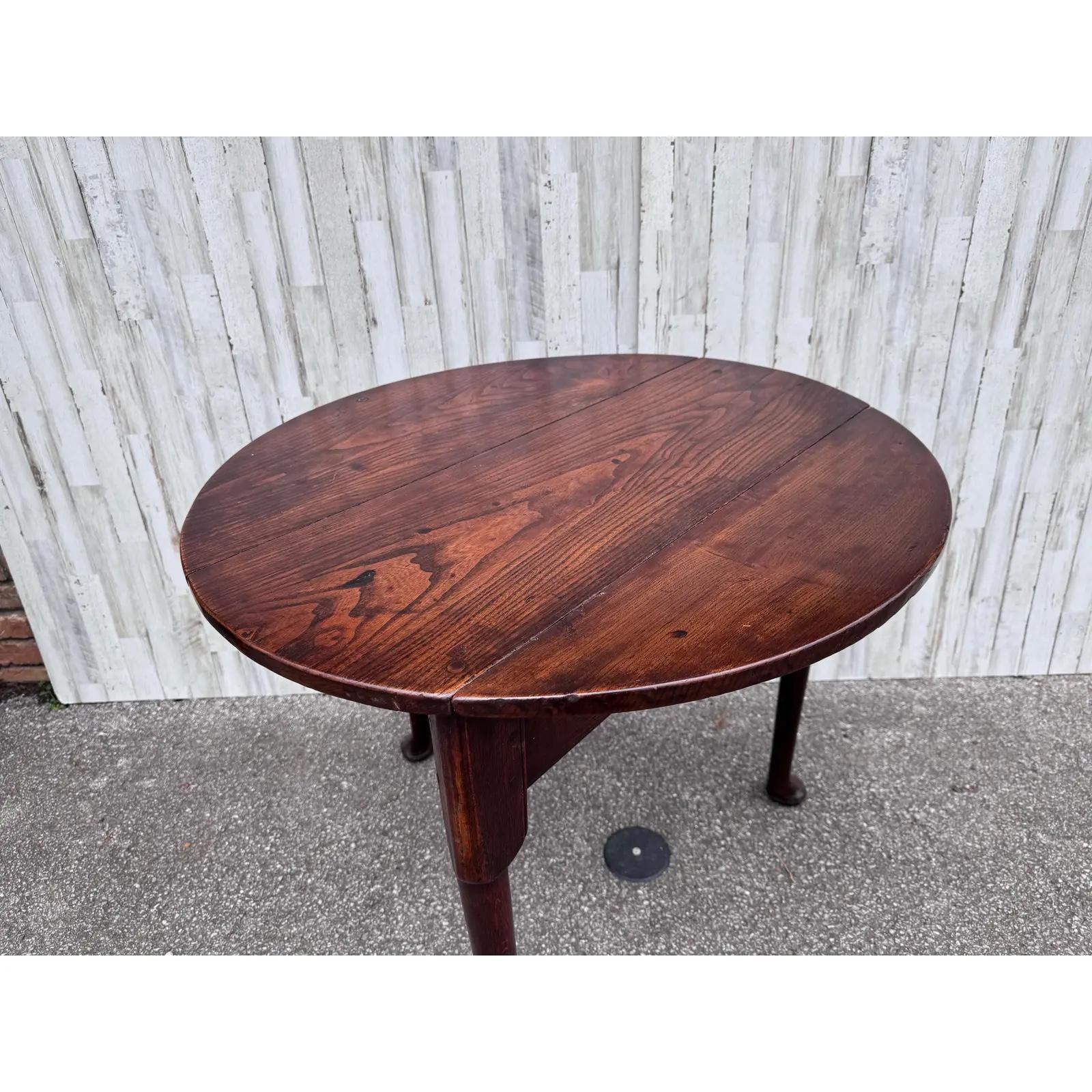 This is a most unique early 19th century English cricket table. All original with such amazing patina and color, and how unique is the dropleaf that makes it perfect to push up against the wall. Very unique and very unusual. #868
