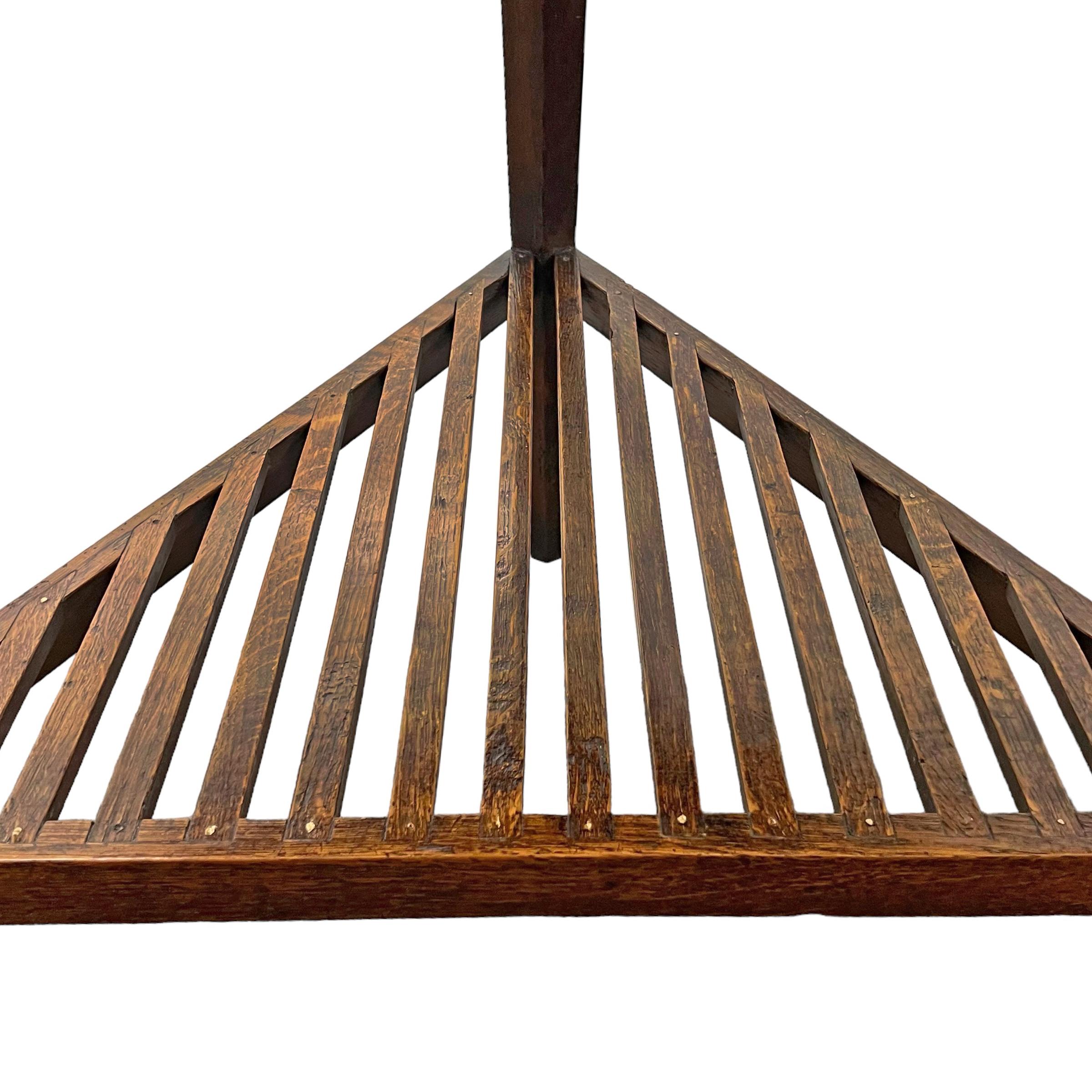 19th Century English Cricket Table with Lattice Shelf 6