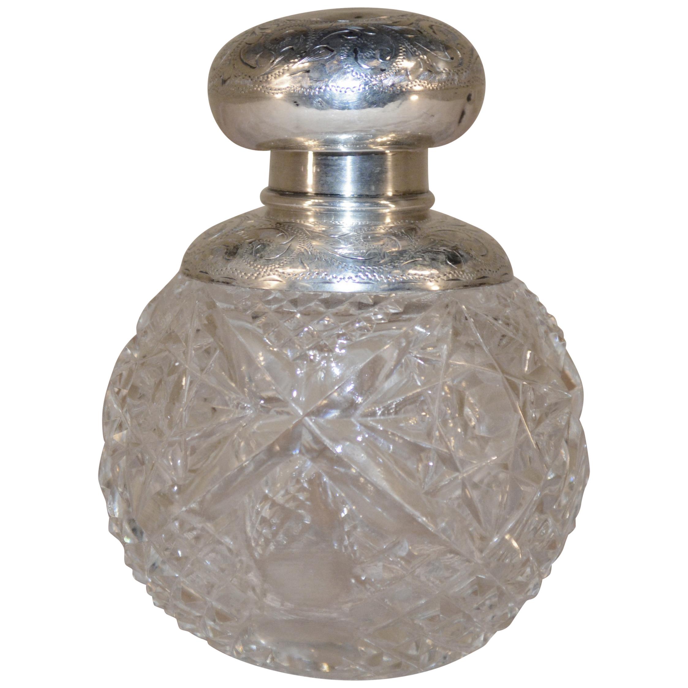 19th Century English Crystal Perfume Bottle