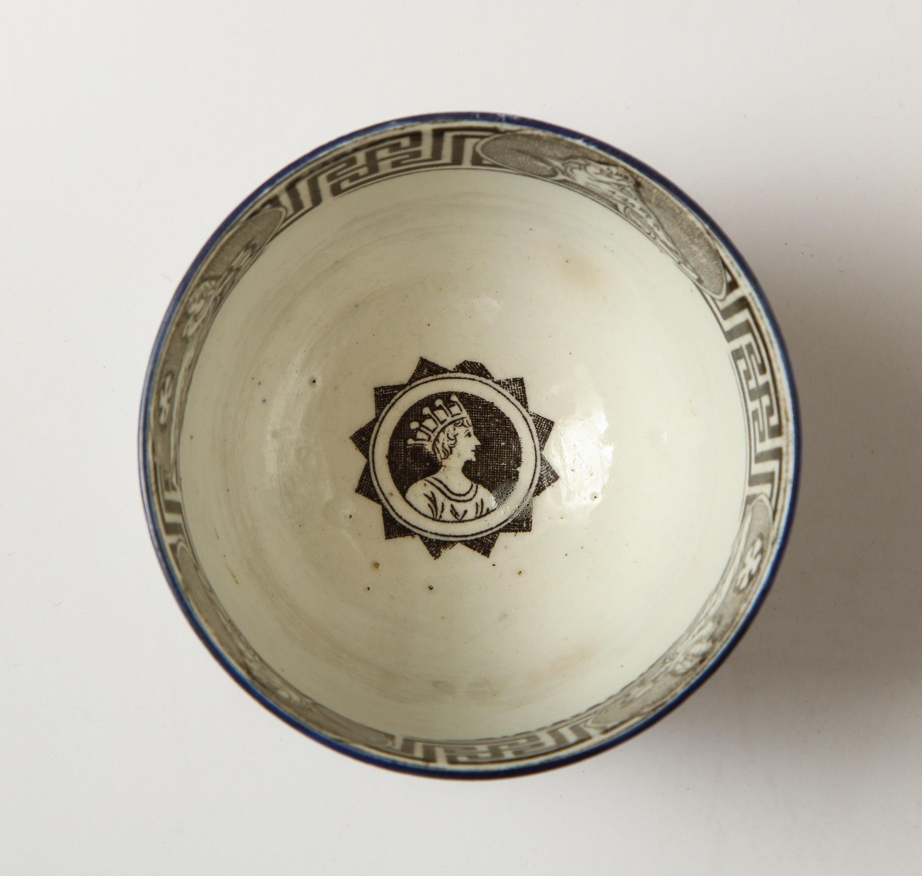 19th Century English Cup and Saucer from the Herculaneum Pottery For Sale 5