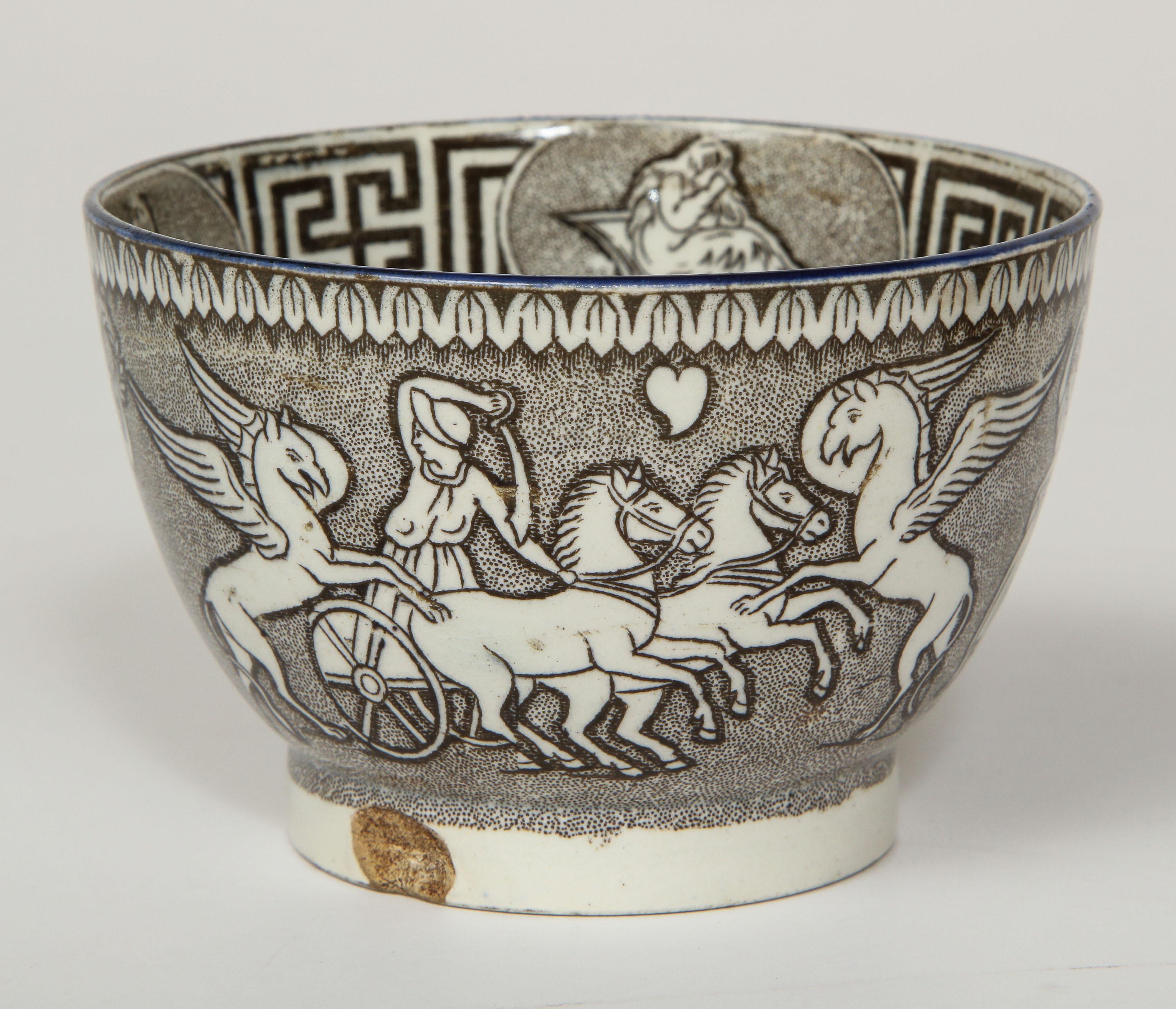 19th Century English Cup and Saucer from the Herculaneum Pottery For Sale 6