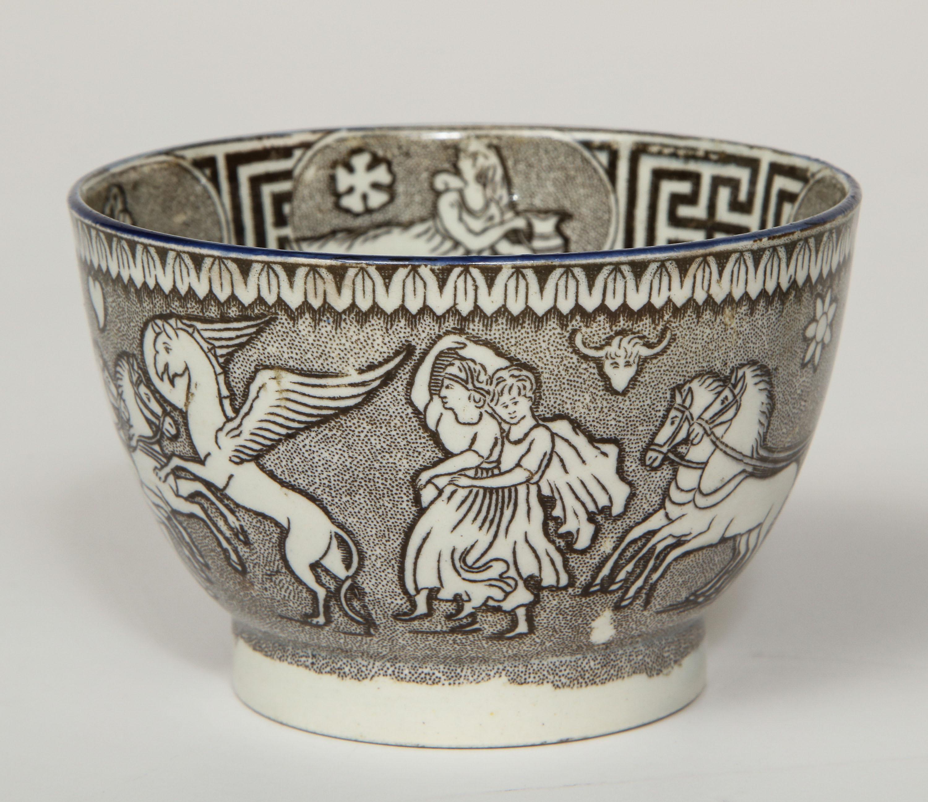19th Century English Cup and Saucer from the Herculaneum Pottery For Sale 7