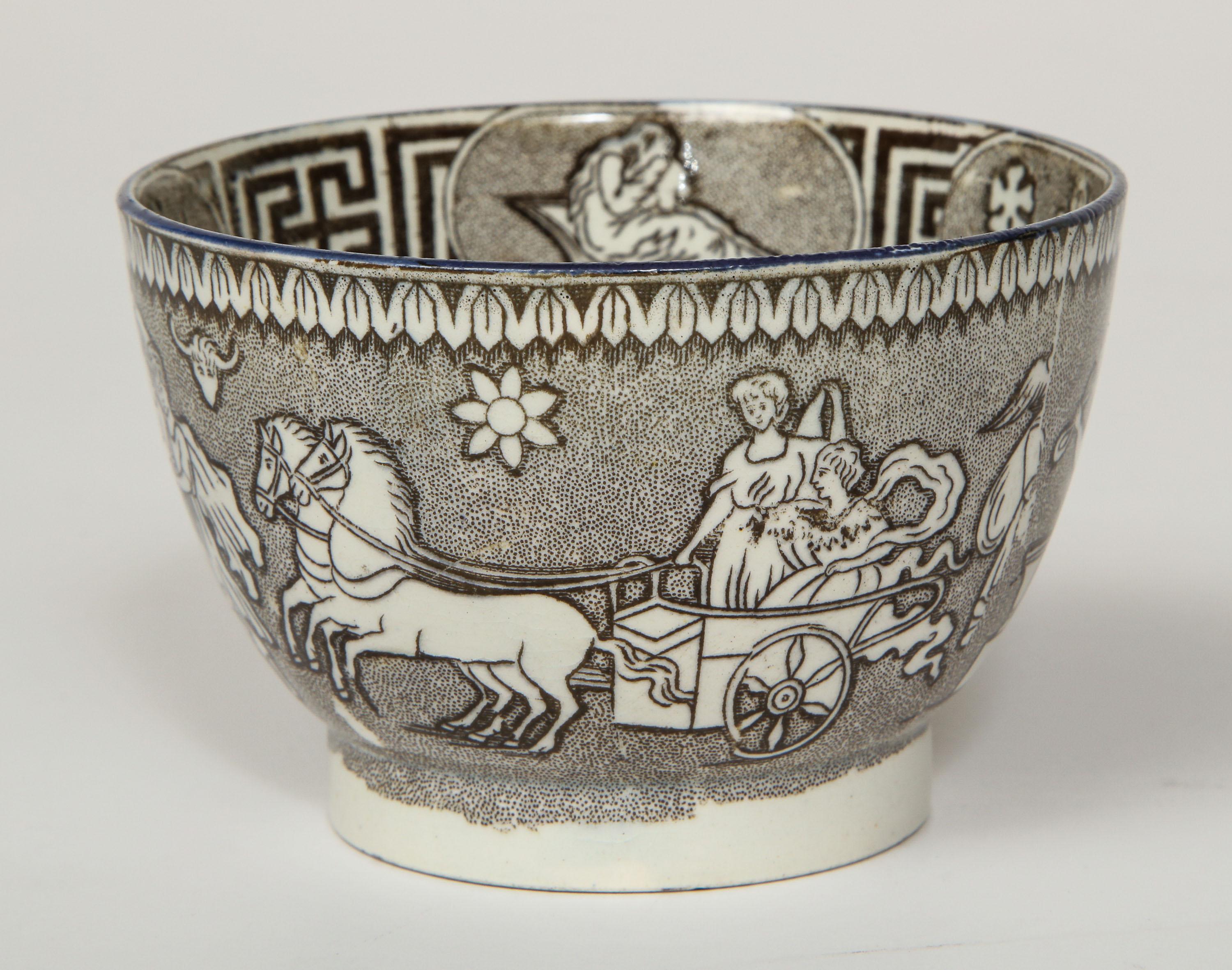 19th Century English Cup and Saucer from the Herculaneum Pottery For Sale 8