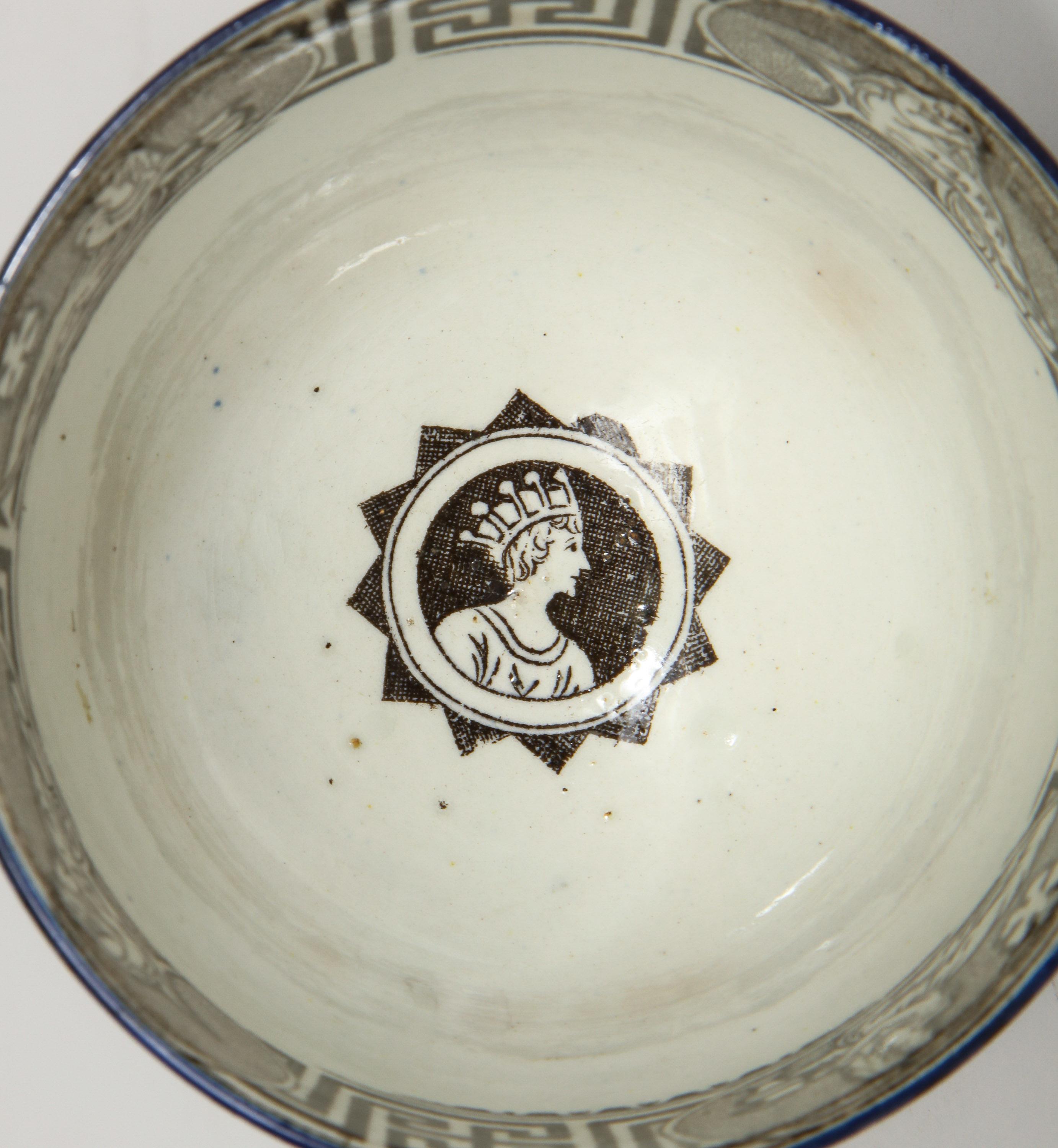 19th Century English Cup and Saucer from the Herculaneum Pottery For Sale 10