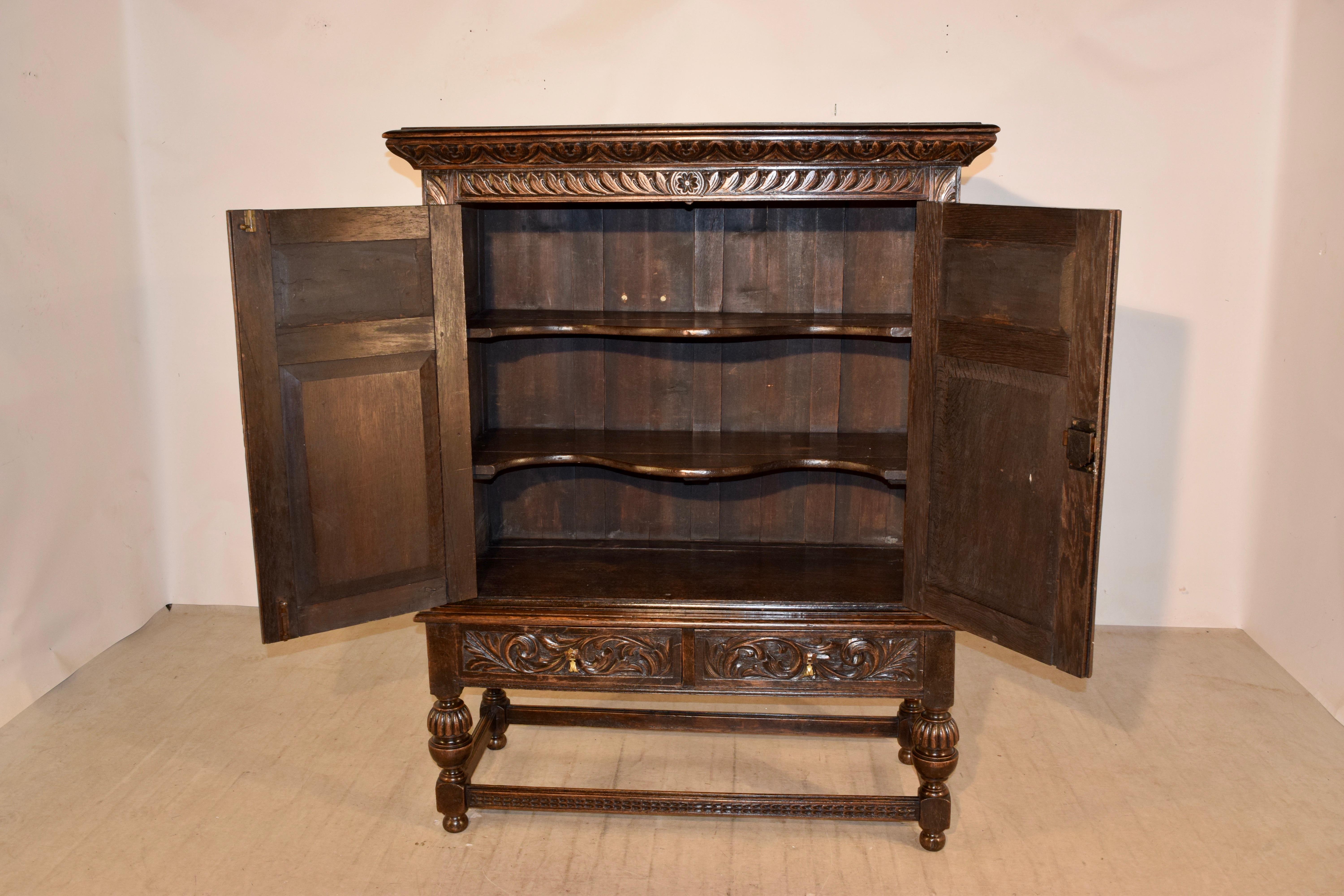 19th Century English Cupboard on Stand 3