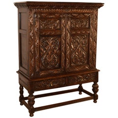 19th Century English Cupboard on Stand