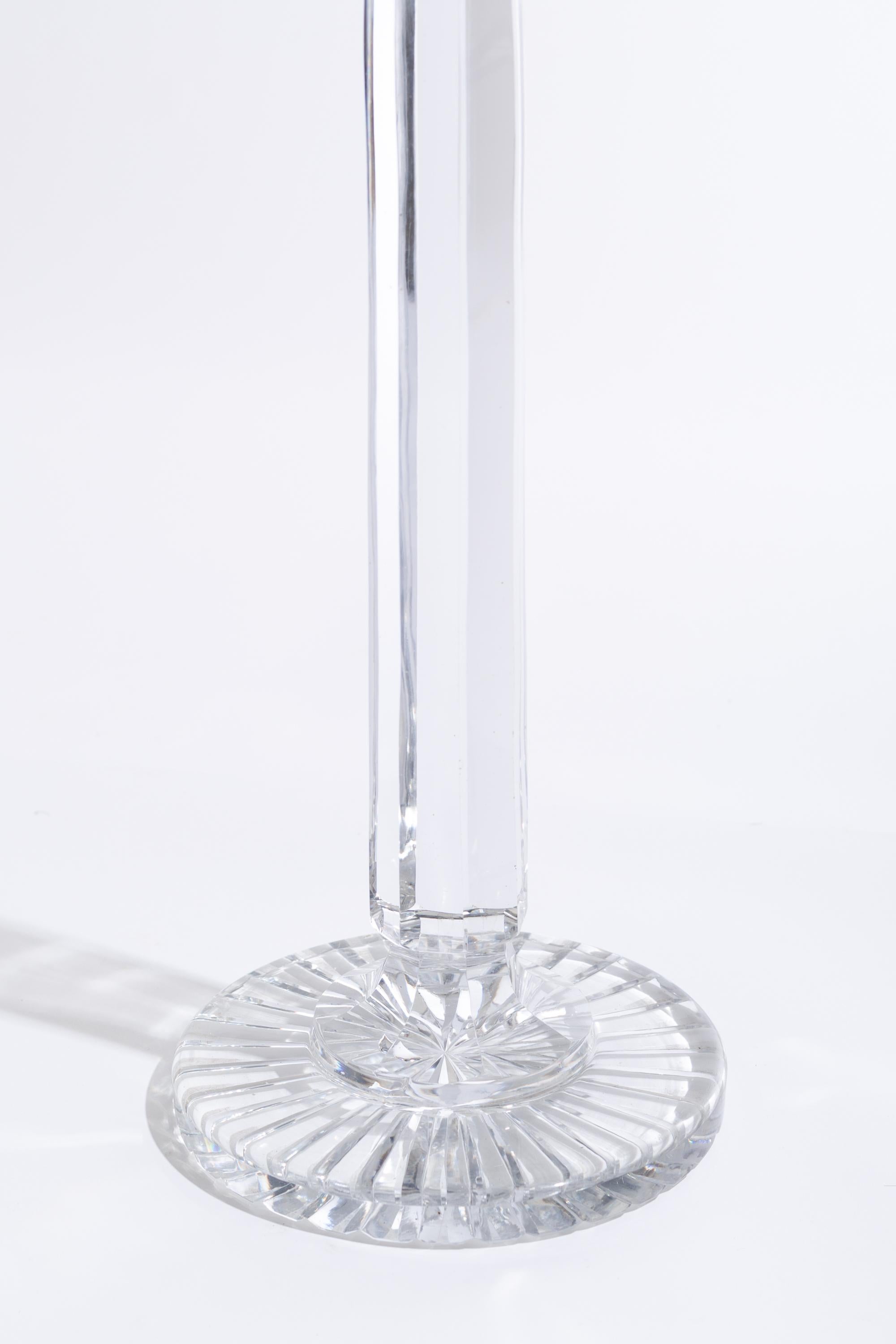Lámpara de columna de cristal tallado inglés del siglo XIX Victoriano en venta