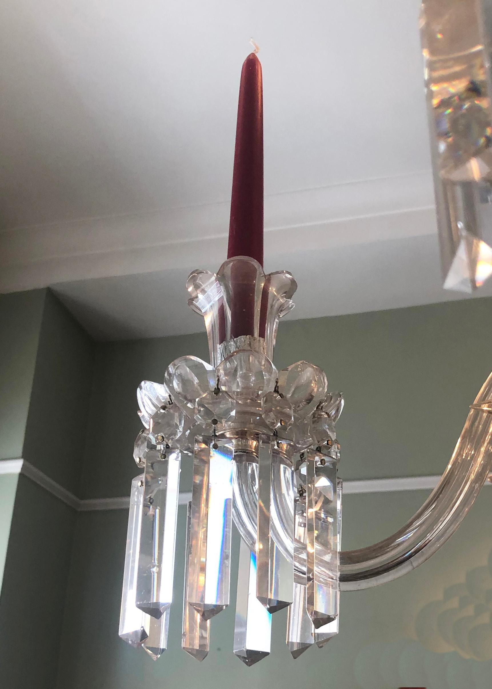 Other 19th Century English Cut Glass Chandelier For Sale