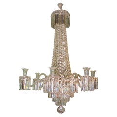 19th Century English Cut Glass Chandelier