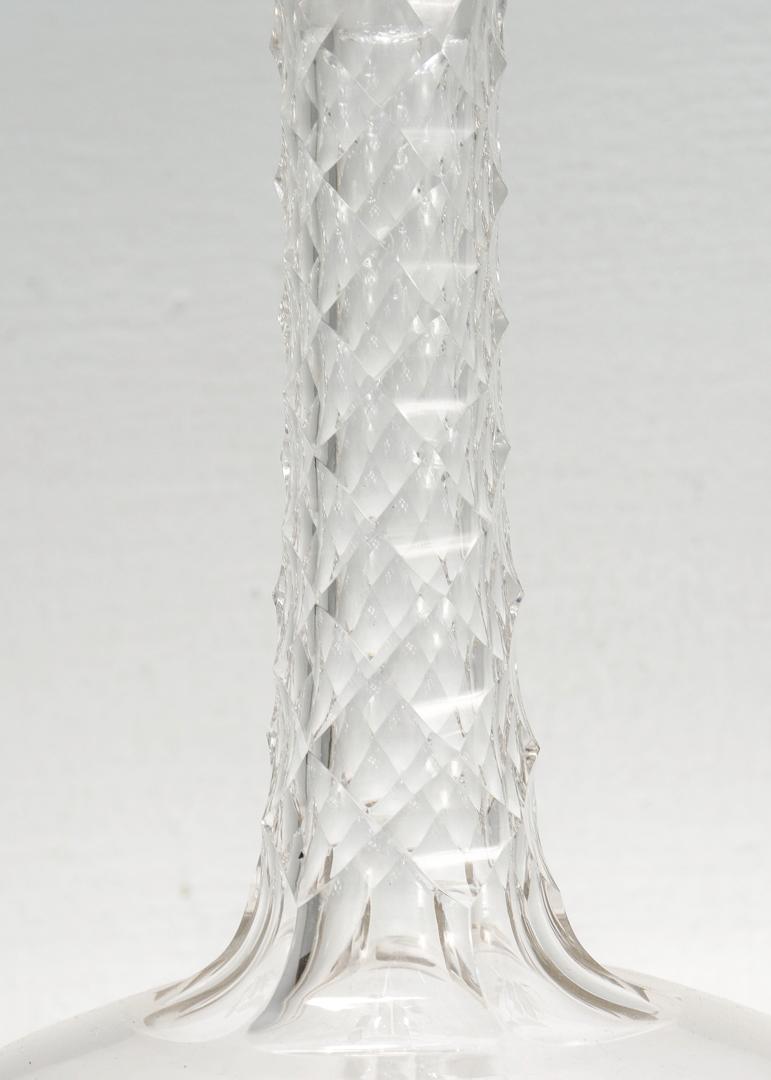 19th Century English Cut Glass Decanters with an Elongated Neck For Sale 7
