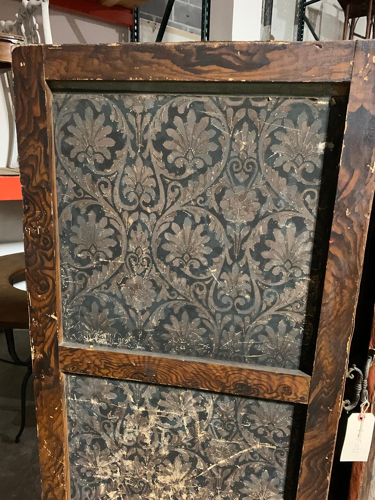 19th Century English Decalcomania Four-Panel Screen For Sale 3