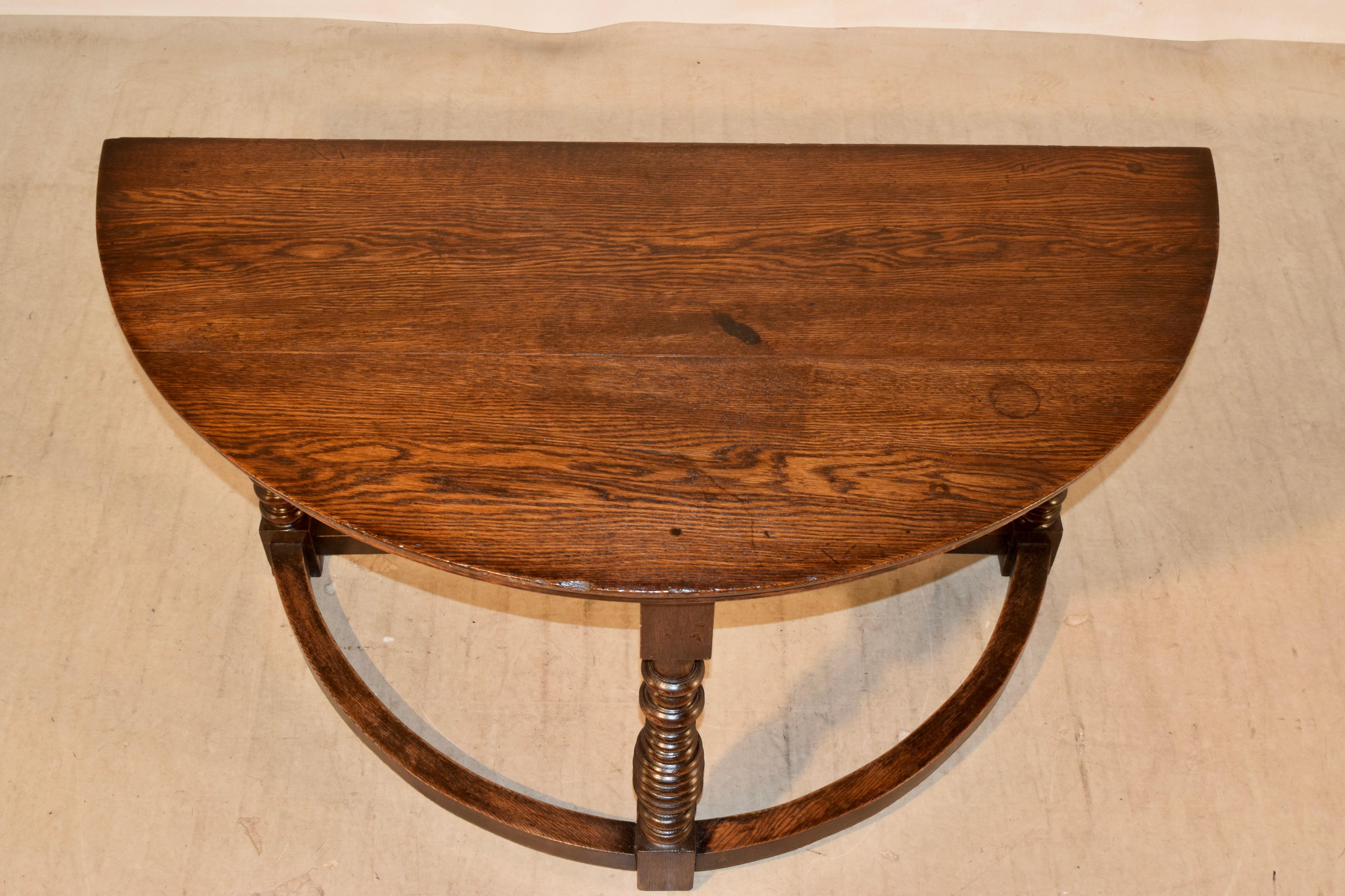 19th Century English Demilune Table For Sale 2