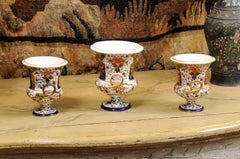 19th Century English Derby Garniture, ca. 1820. 3 PIECES.