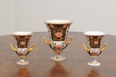 19th Century English Derby Garniture in Triple Pattern, ca. 1830