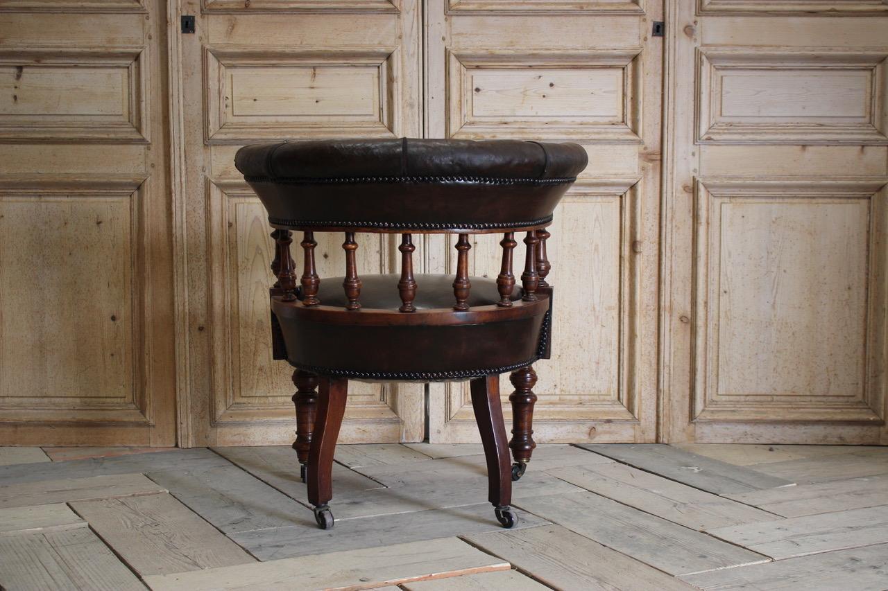 Leather 19th Century English Desk Chair