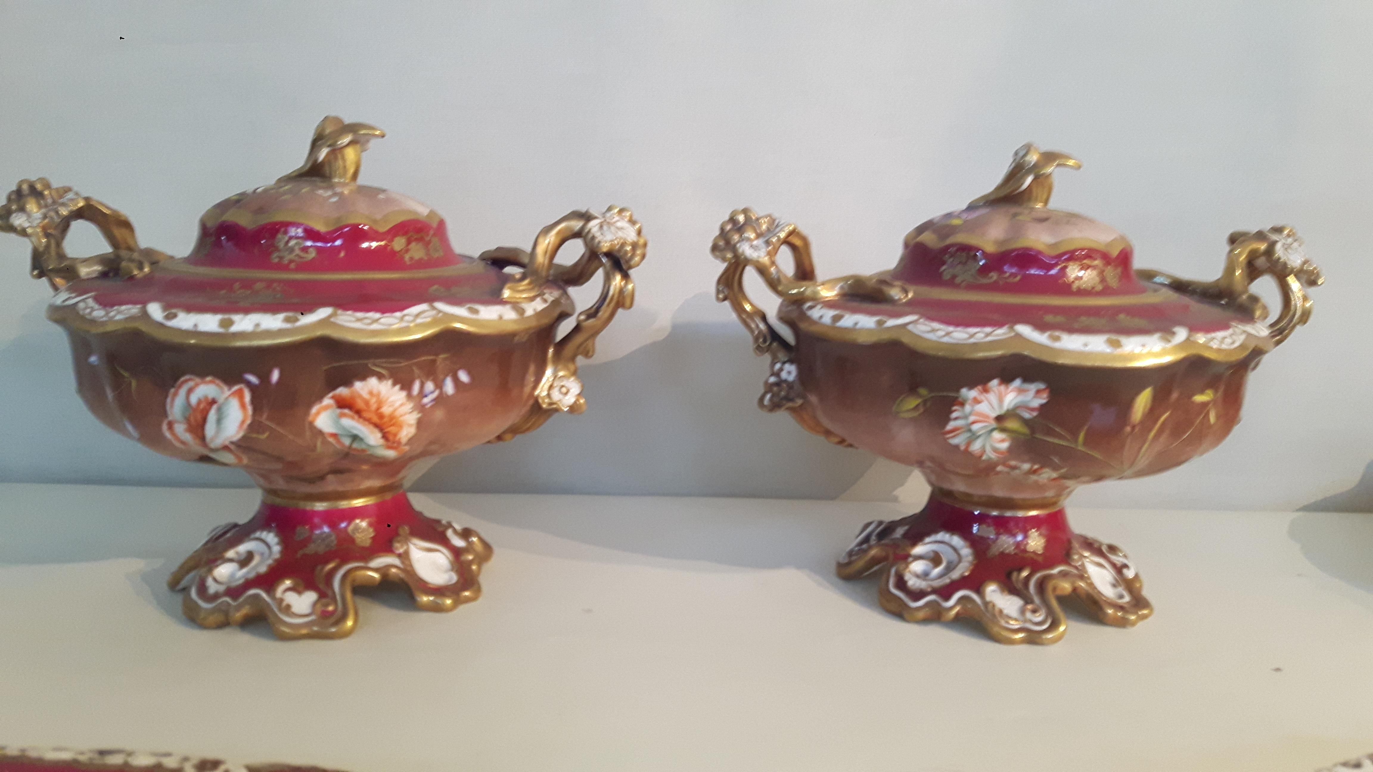 Service à dessert anglais du XIXe siècle en vente 5