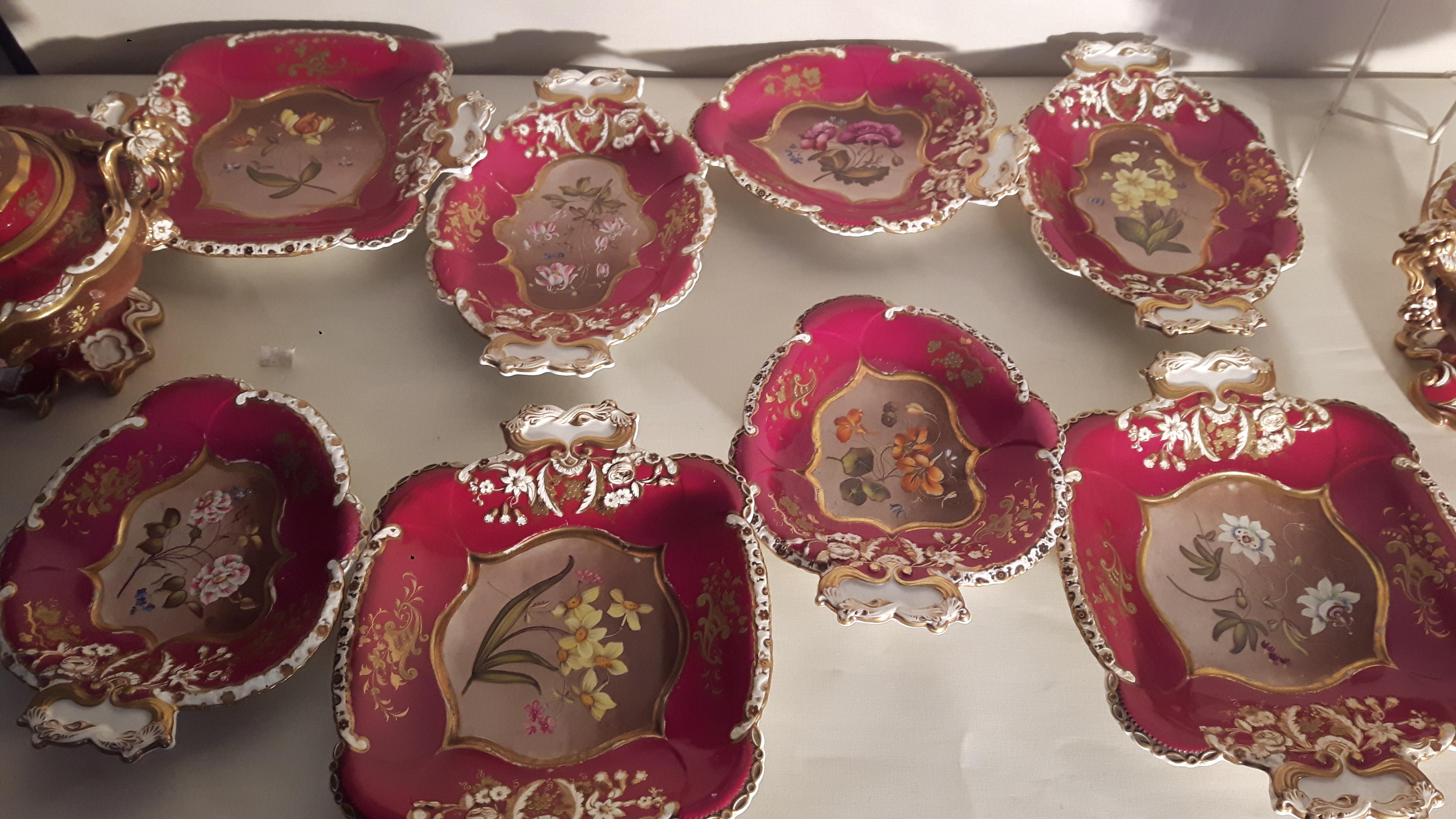 Glazed 19th Century English Dessert Service For Sale