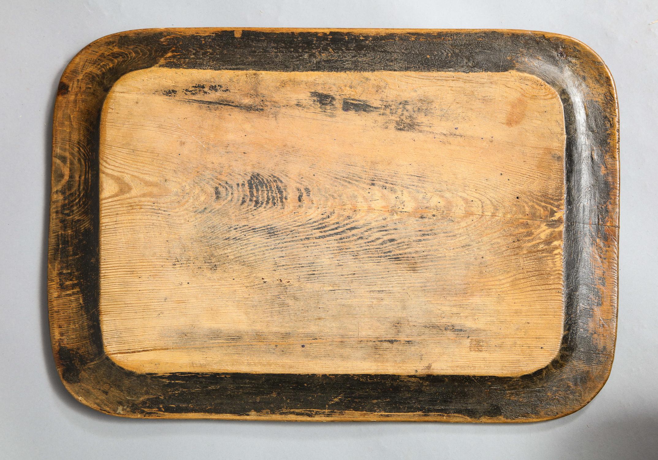 Pine 19th Century English Dish Carved Tray
