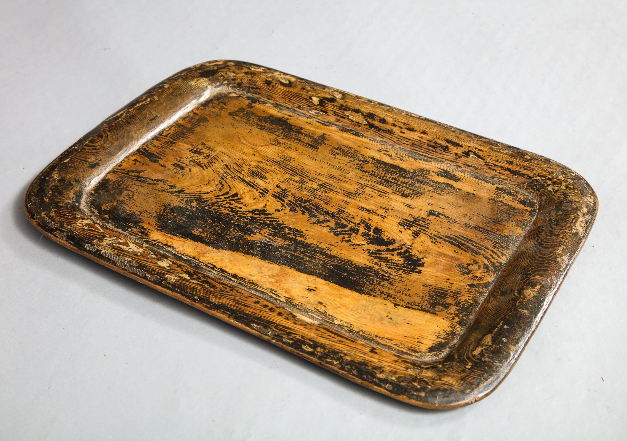 19th Century English Dish Carved Tray 2