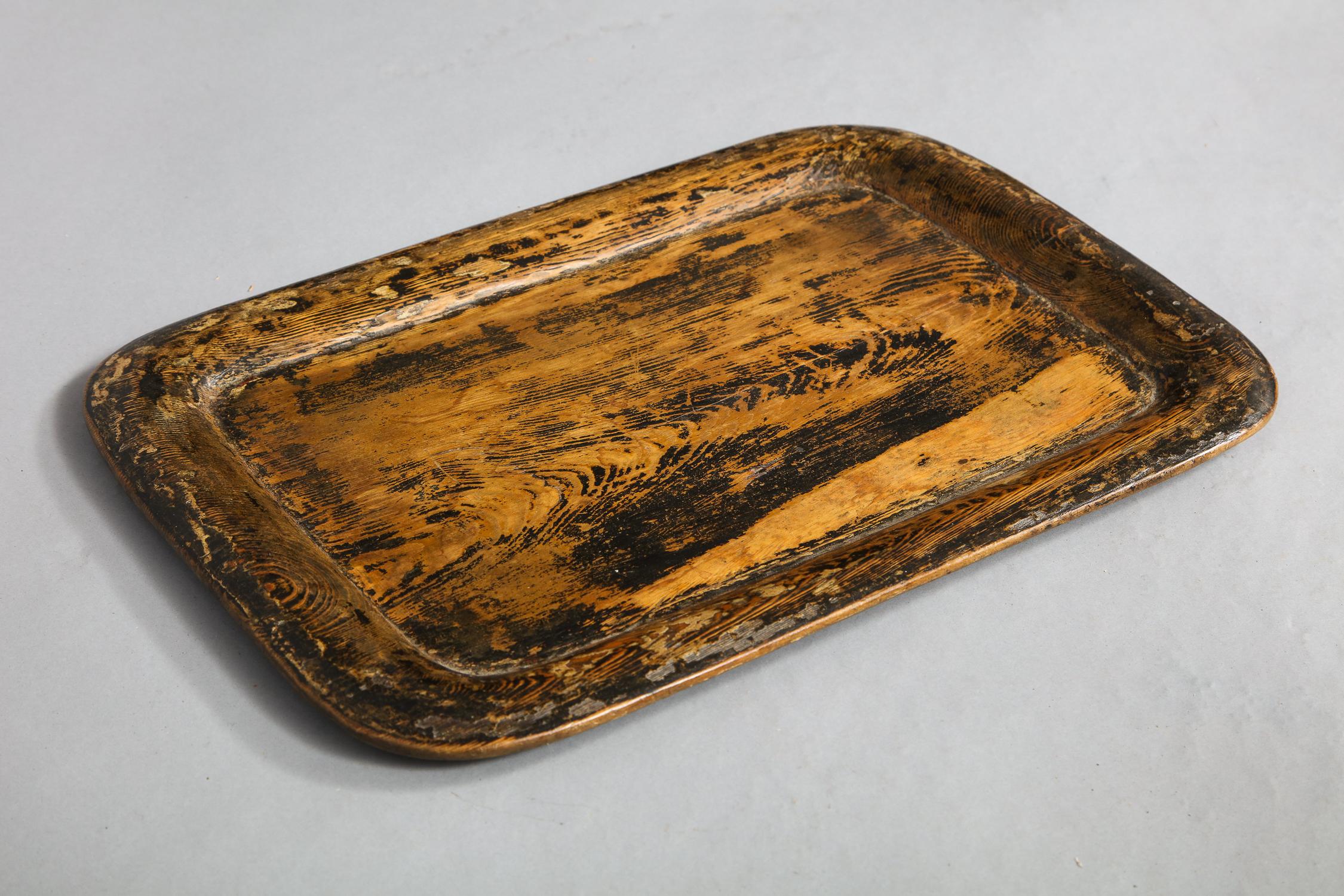 19th Century English Dish Carved Tray 4
