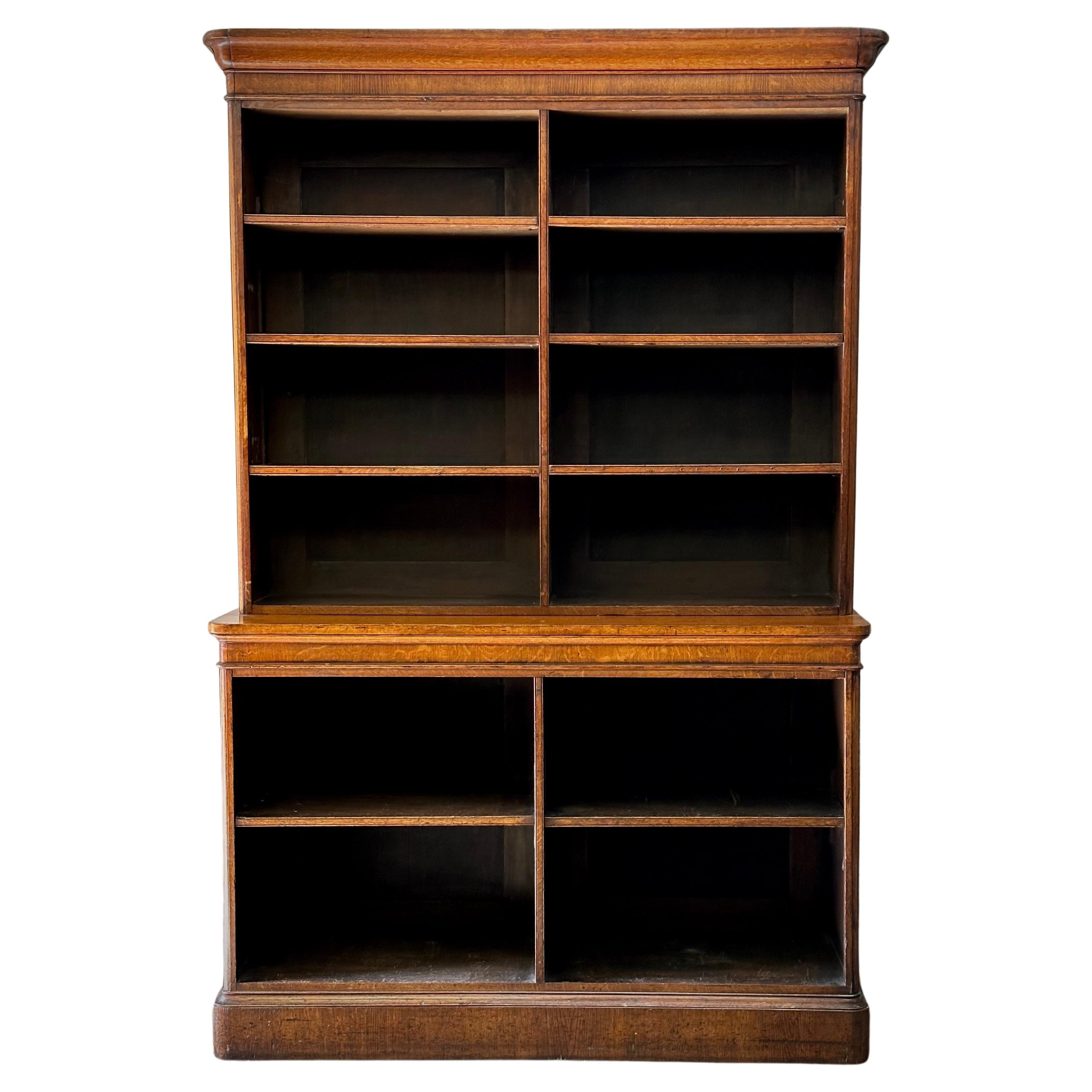 19th Century English Display Bookcase For Sale