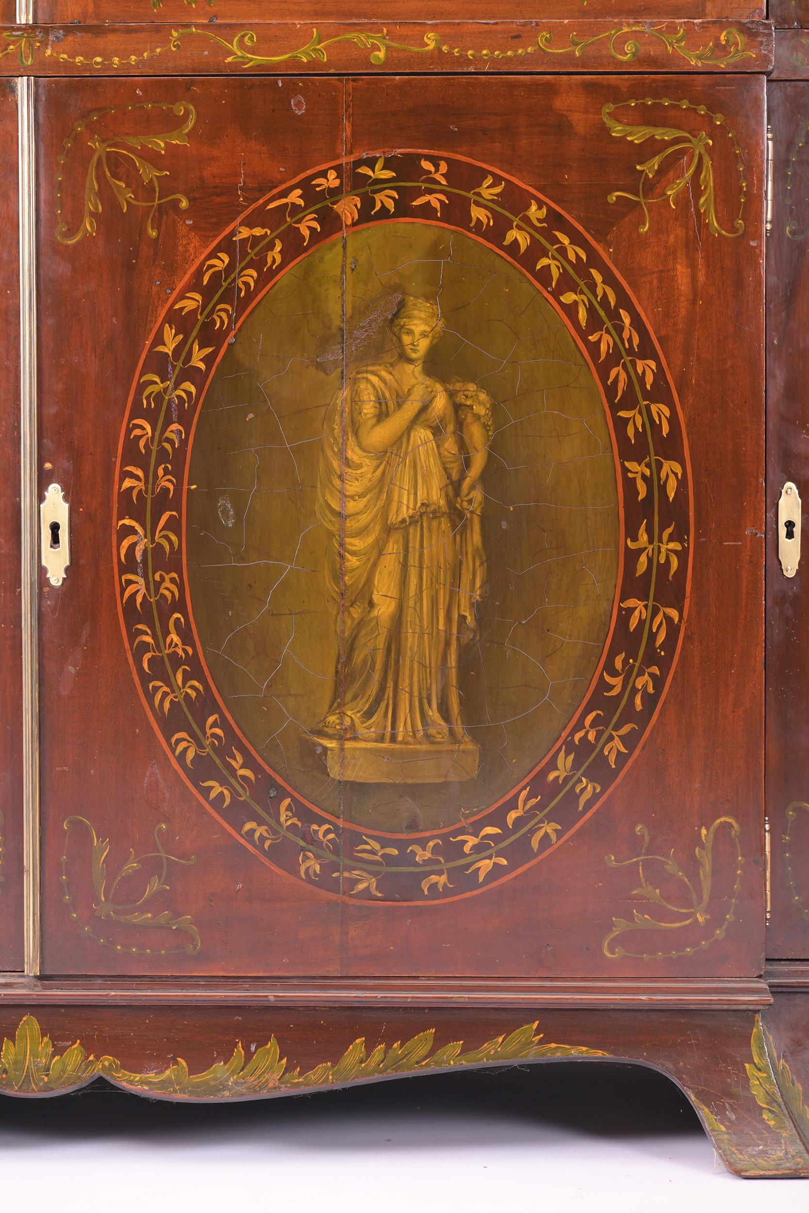 19th Century English Display Cabinet in the Neo-Classical Style For Sale 1