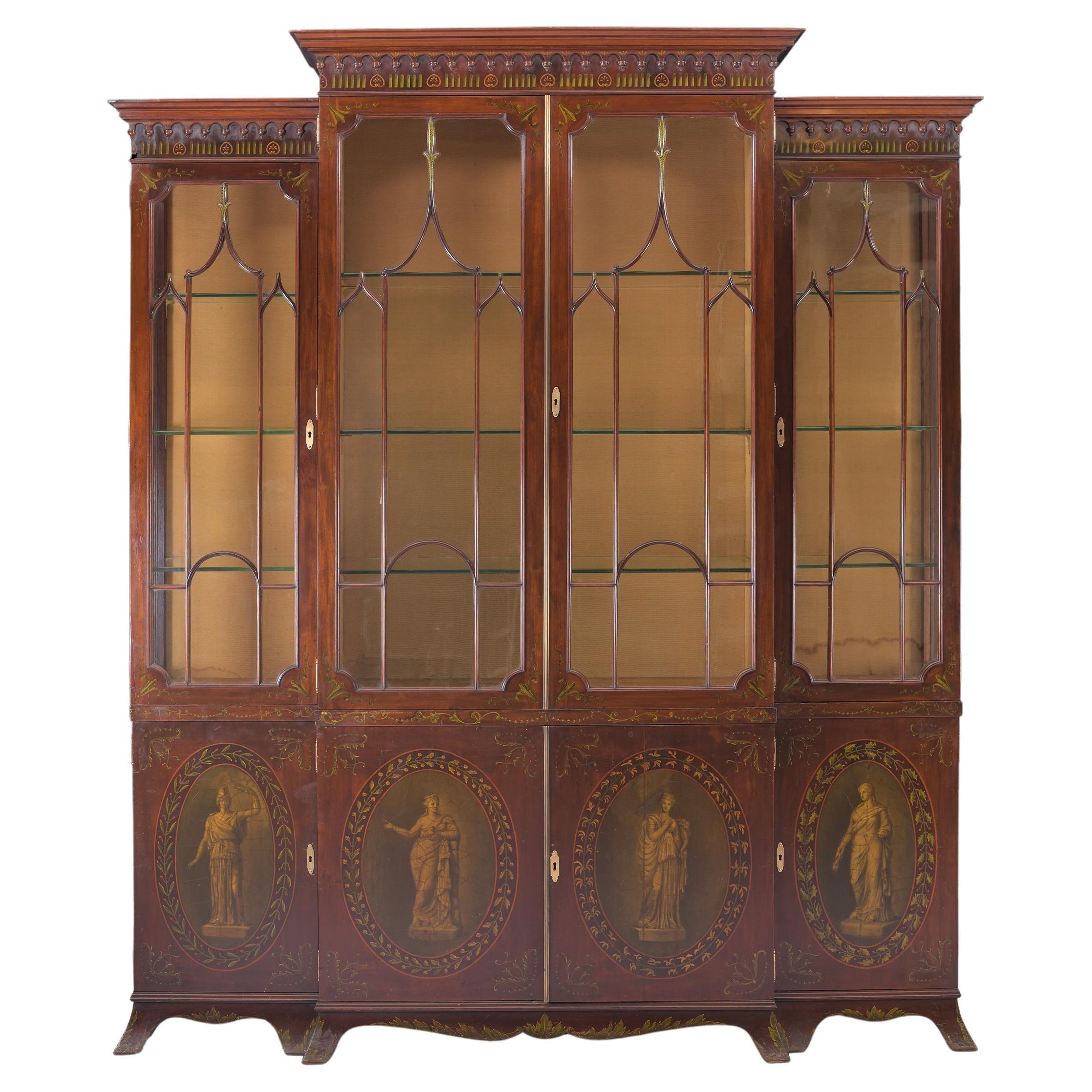19th Century English Display Cabinet in the Neo-Classical Style For Sale