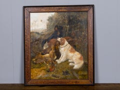 19th Century English Dog and Game Still Life Sporting Painting