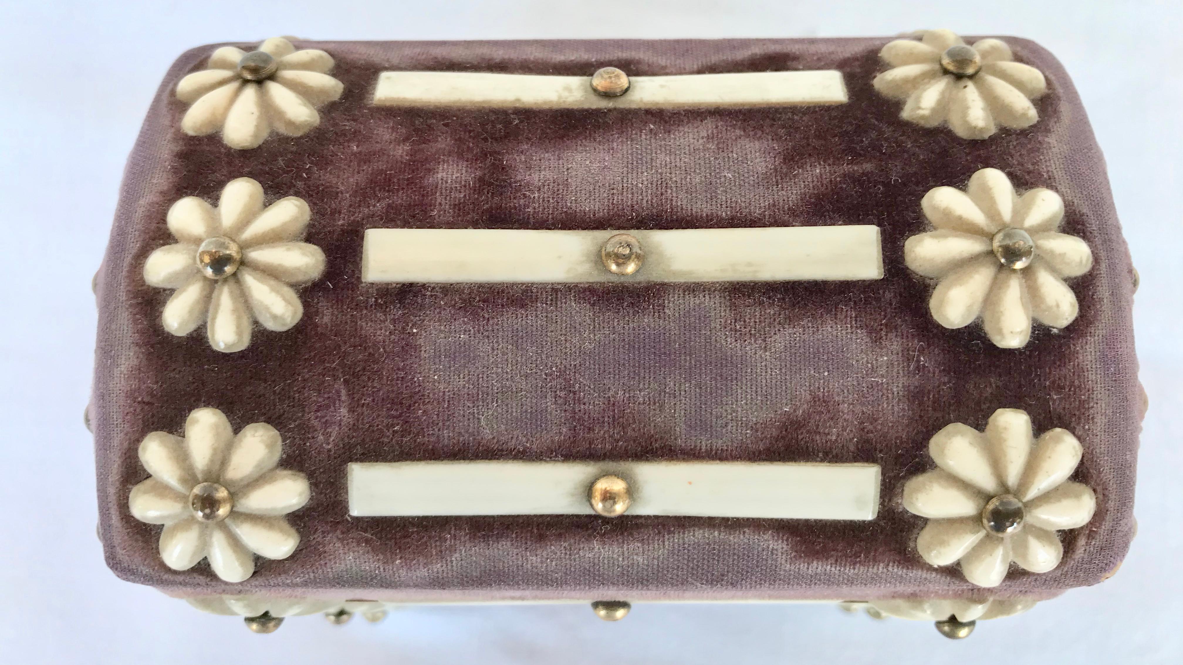 19th Century English Dore' Mounted Travel Casket with 2 Scent Bottles 11