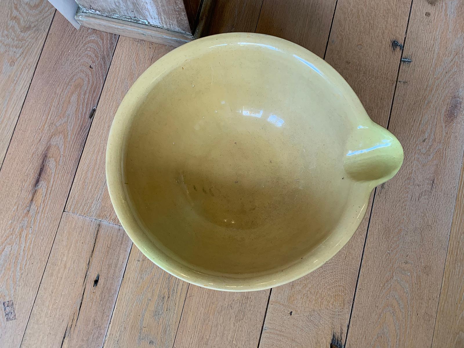 Ceramic 19th Century English Drabware Batter Bowl
