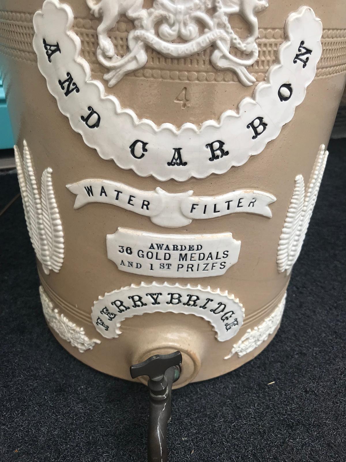 19th Century English Drabware Water Filter Lamp 5
