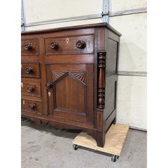 19th Century English Dresser Base with Six Drawers, Antique Charm