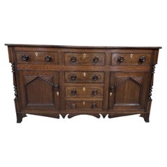 19th Century English Dresser Base with Six Drawers, Antique Charm