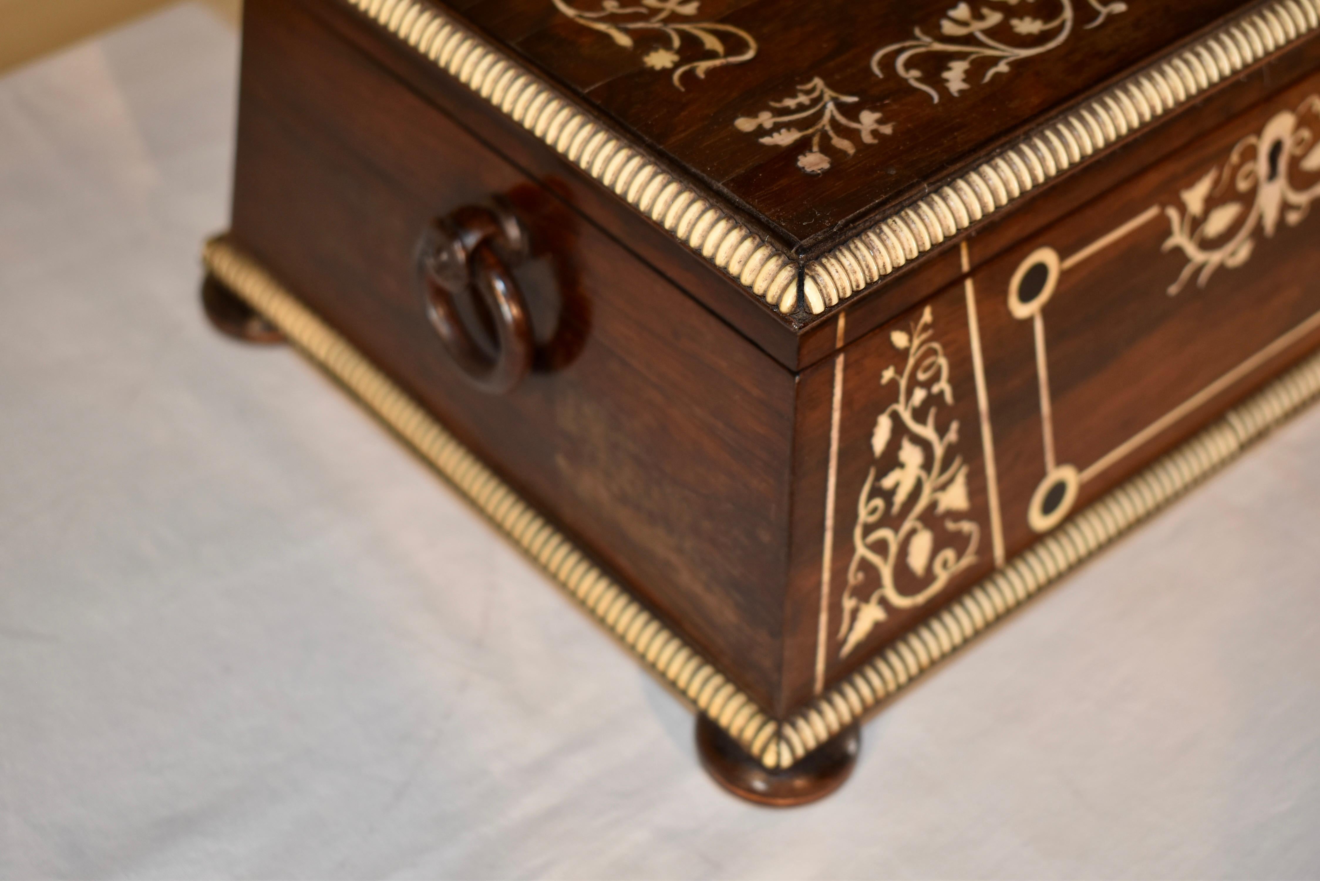 Ivory 19th Century English Dresser Box For Sale