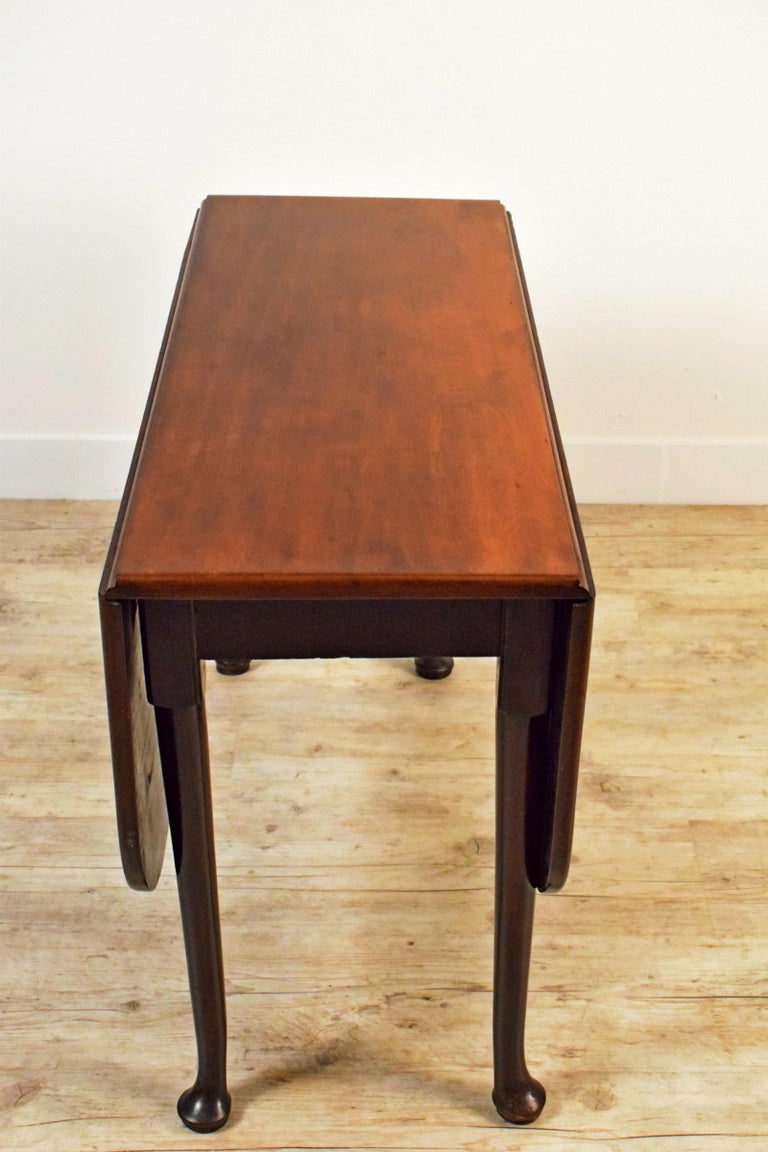 19th Century English Drop-Leaf Wood Table For Sale at 1stDibs
