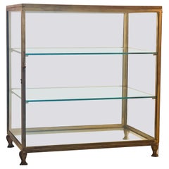 19th Century English Early Modernist Bronze and Glass Countertop Vitrine
