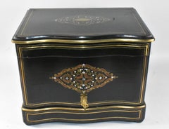 19th Century English Ebonized Inlaid Tantalus