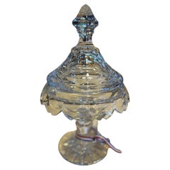 19th Century English Edwardian Crystal Covered Dish