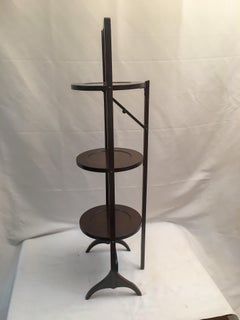 English Edwardian Mahogany Folding Muffin Stand