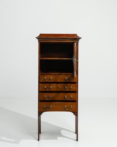 19th Century English Edwardian Secretary Cabinet in Mahogany