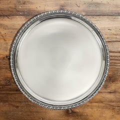 19th Century English Egg and Dart Silver-plate Butler's Tray