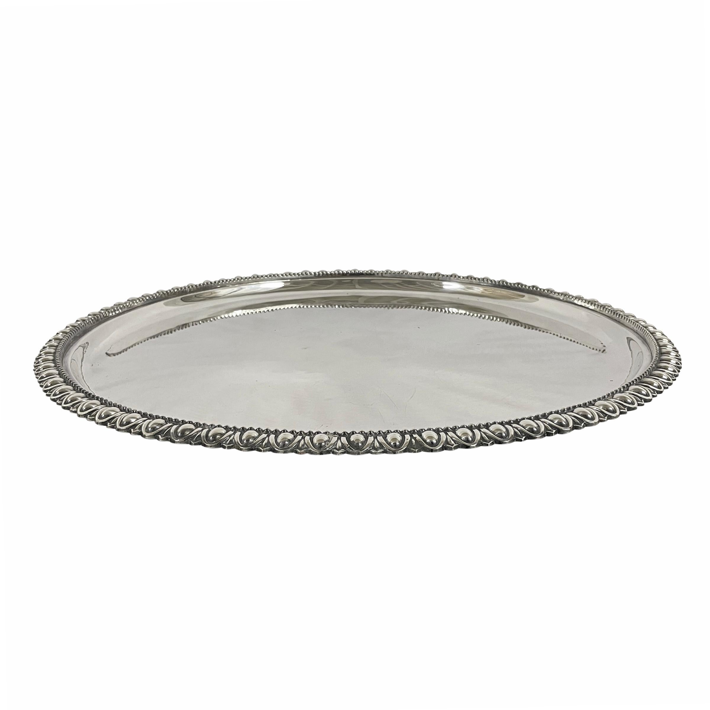 silver butler tray