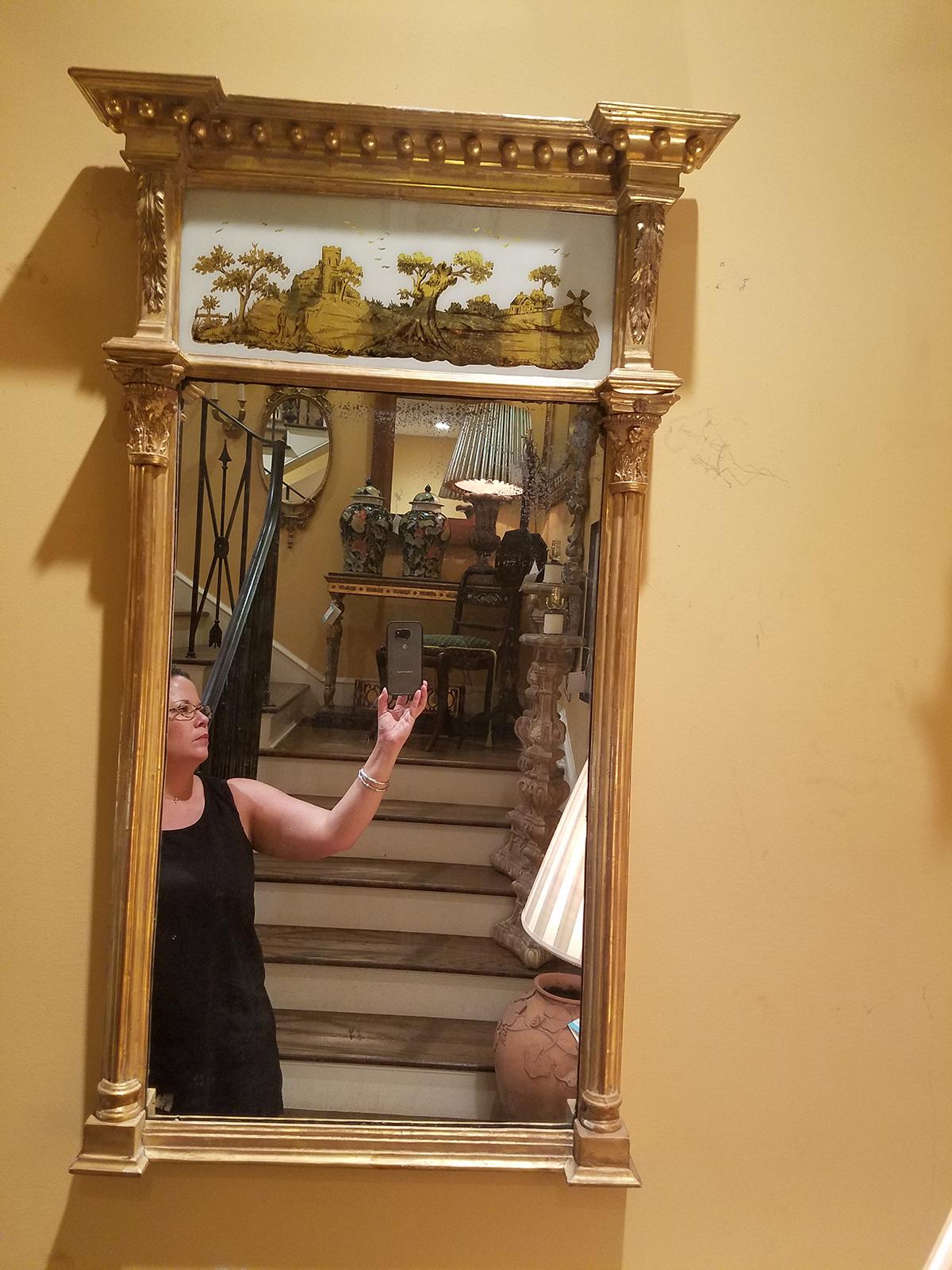 19th Century English Églomisé Mirror In Good Condition In Atlanta, GA