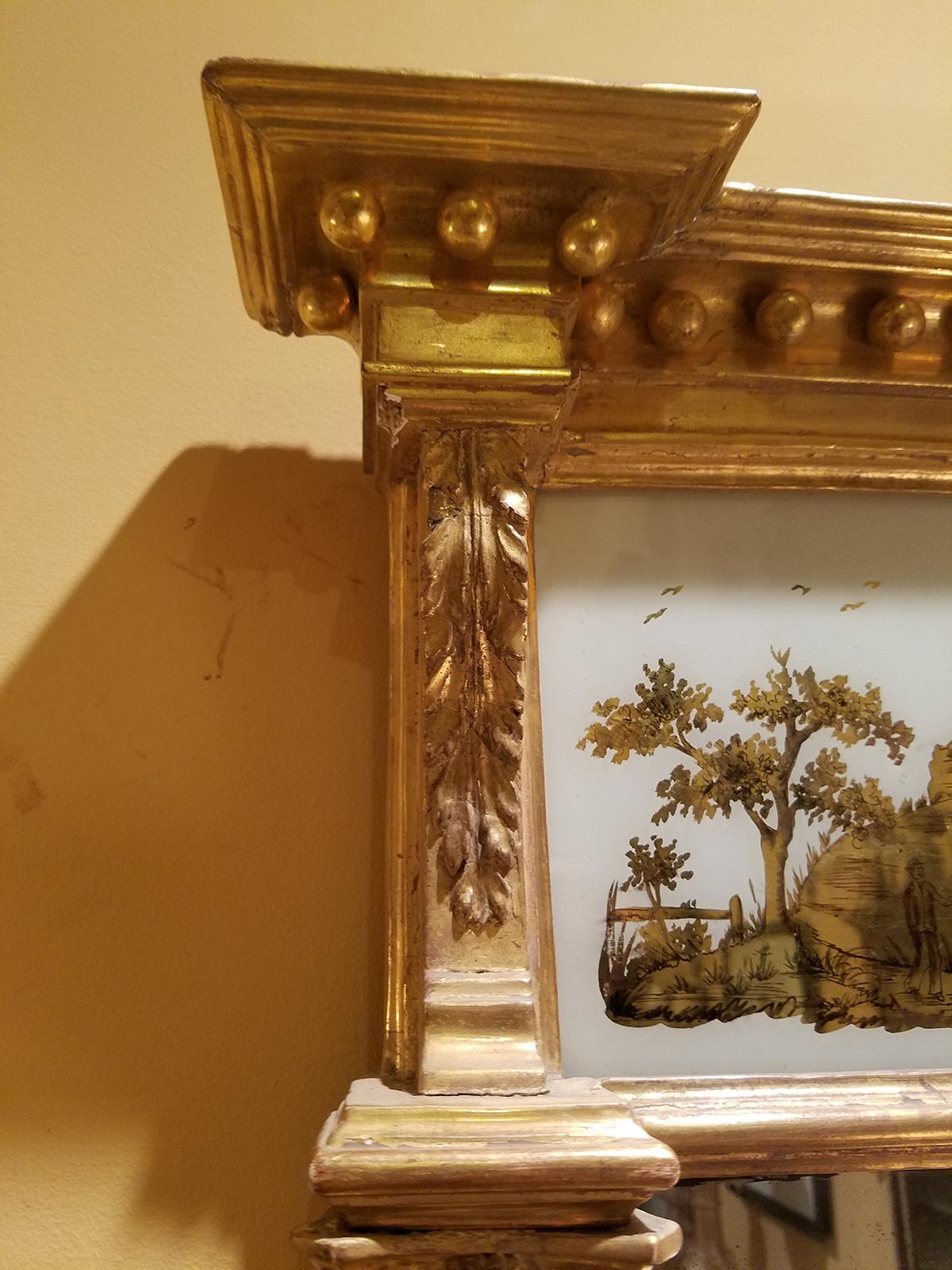 Glass 19th Century English Églomisé Mirror
