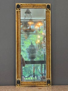 19th Century English Egyptian Revival Giltwood Mirror