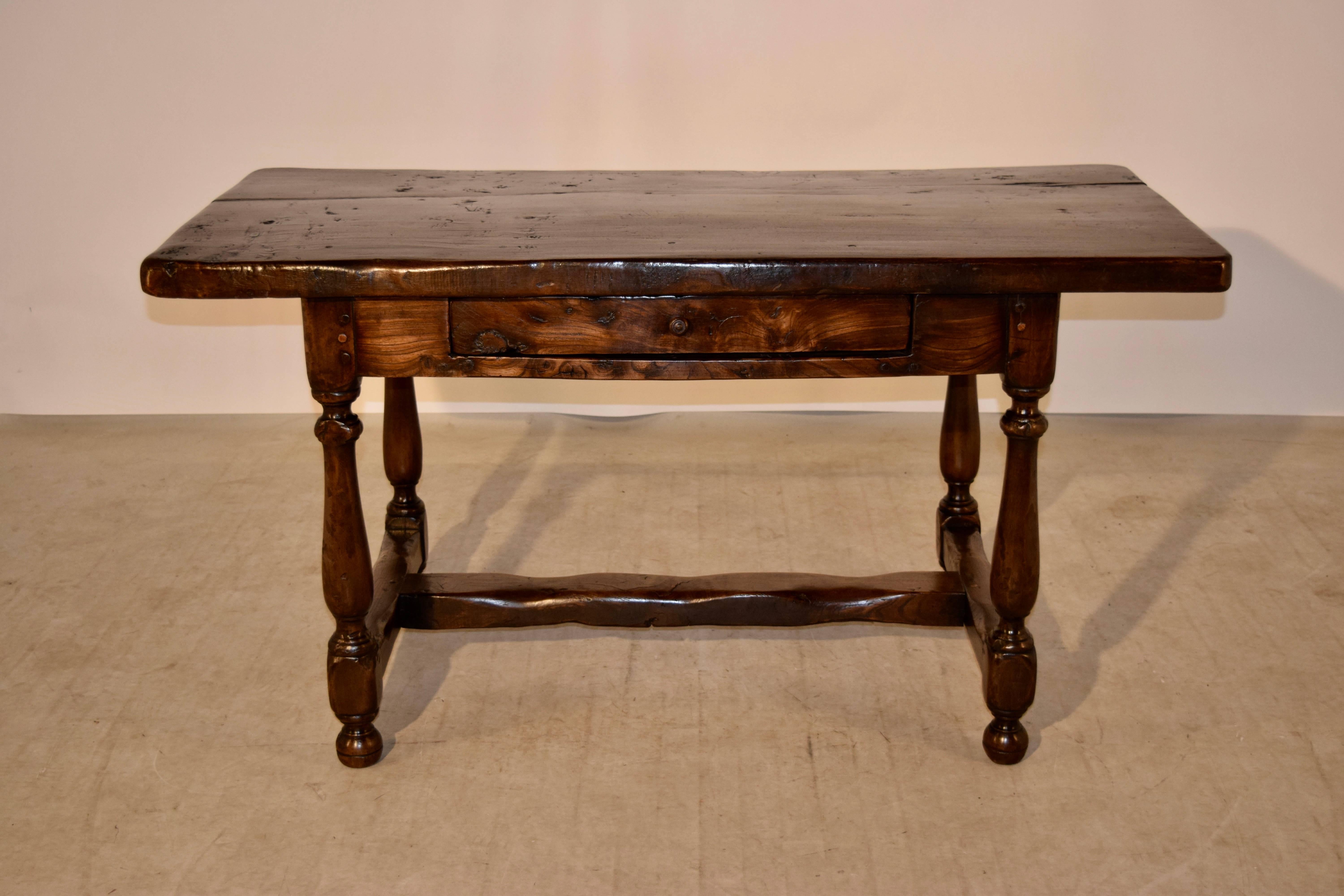 Rustic 19th Century English Elm Table