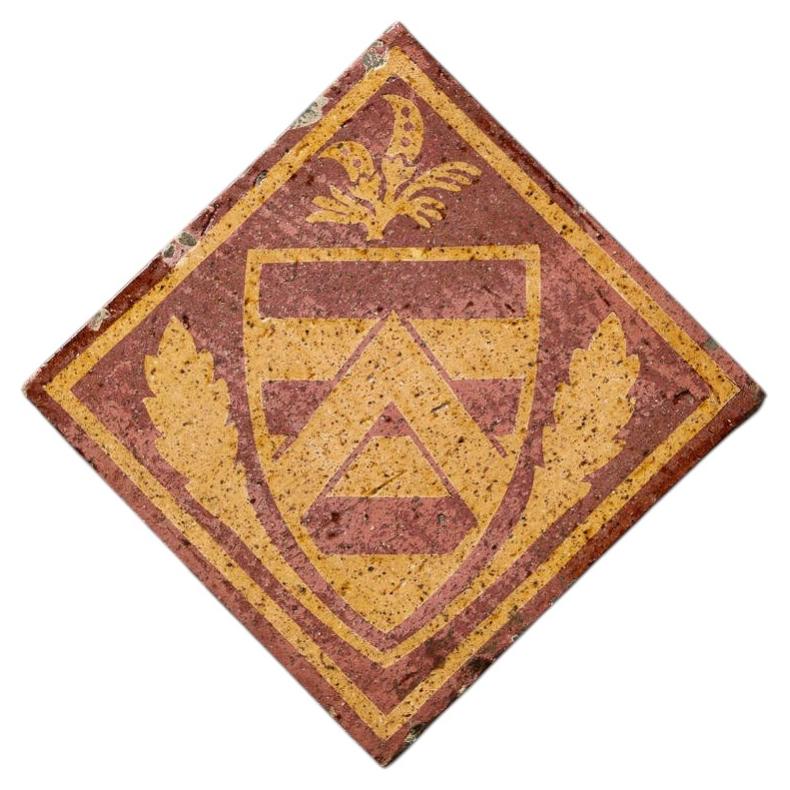 19th Century English Encaustic Post-Medieval Tile by Godwin