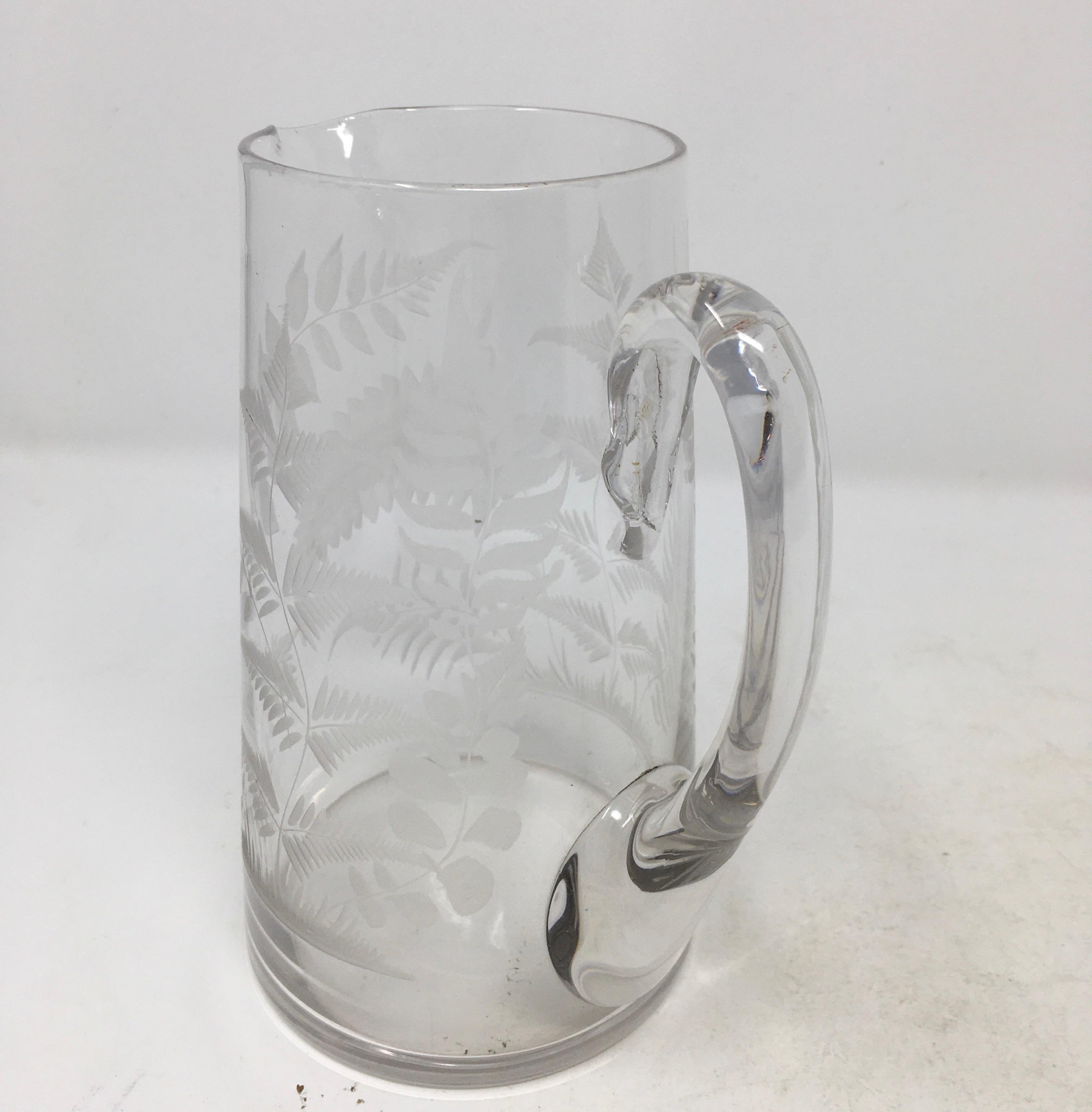 etched pitcher