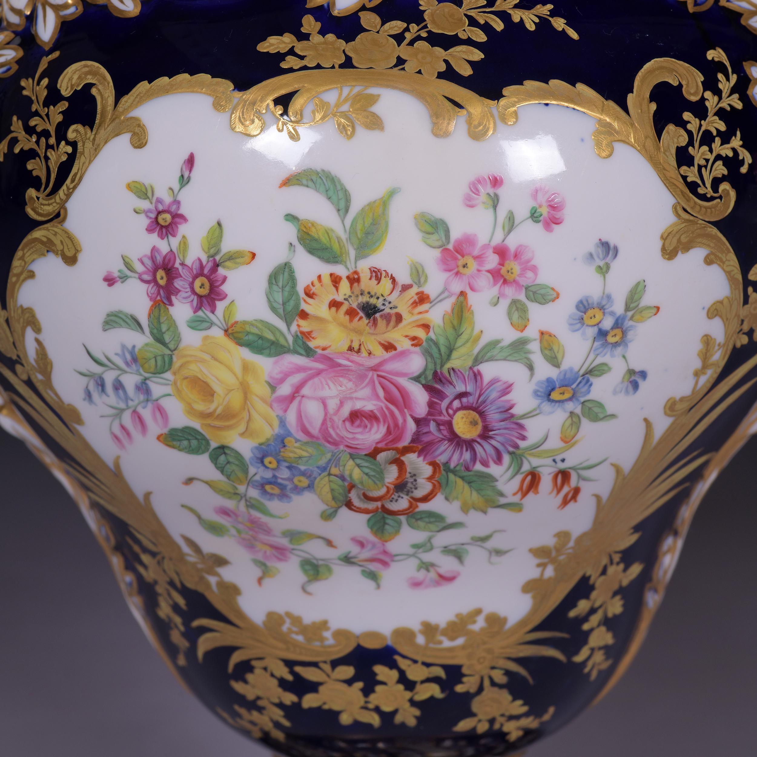 19th Century English Exhibition Porcelain Vase by Minton Painted by Martin Sneed For Sale 2